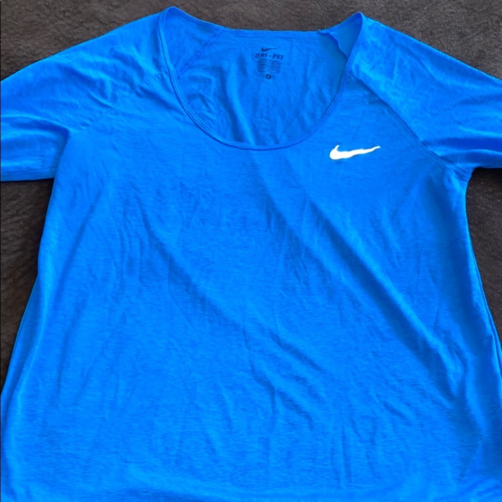 Reflective Blue Nike Dri-Fit Shirt.
